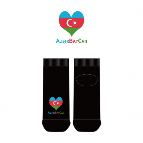 아제르바이잔_AZERBAIJAN의 남, 여 공용 패션 단목양말 제작사례.
