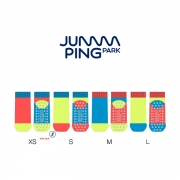 점핑파크 키즈카페_JUMPING PARK 의 아동 논슬립 단목 양말 제작사례.