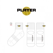 이상**님의 (PLAYER BASKETBALL 디자인 )남자 스포츠 자수 발목양말 제작사례.