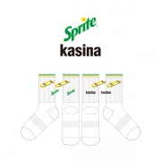 스프라이트(SPRITE) / 카시나(KASINA)의 남, 여 공용 패션 장목양말 제작사례.