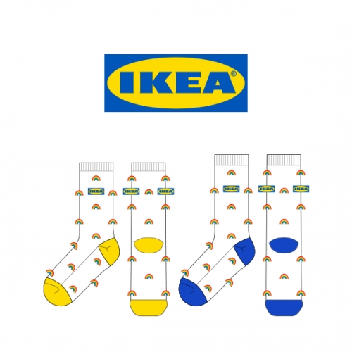 IKEA_이케아 의 남, 여 패션 장목양말 제작사례.