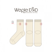 위플이앤디_WEPLE E&D 의 남, 여 공용 패션 자수 중목양말 제작사례.