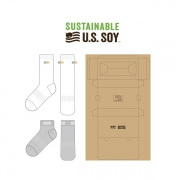 미국대두협회_U.S. Soybean Export Council, USSEC의 남자 스포츠 장목양말과 발목양말 제작사례