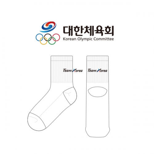 대한체육회 국가대표선수촌_Korean Olympic Committee_의 남, 녀 공용 패션 중목양말 제작사례